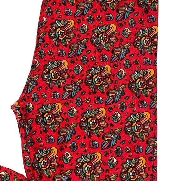 LuLaRoe Leggings OS One size Peacock - Picture 2 of 2